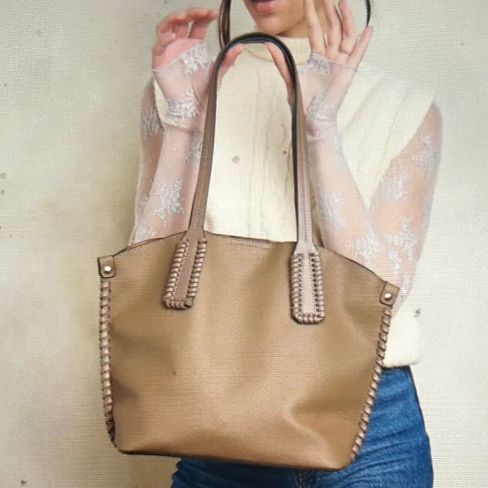 Micah Whipstitch 3 Compartment Tote by Jen & Co - Picture 1 of 7